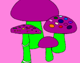 Desenho Cogumelos pintado por aninha