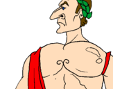 Desenho Julio César pintado por Yara Bianca