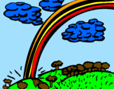 Desenho Arco-íris pintado por thayane cristina