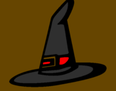 Desenho Chapéu de bruxa pintado por lara