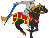 Desenho Cavaleiro a cavalo IV pintado por breno