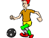 Desenho Jogador de futebol pintado por erico