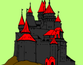 Desenho Castelo medieval pintado por tamires