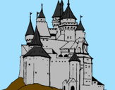 Desenho Castelo medieval pintado por gab