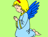 Desenho Anjo a orar pintado por -Paty-