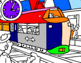 Desenho Estação de caminhos de ferro pintado por gabriel2