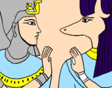 Desenho Ramses e Anubis pintado por vag