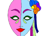 Desenho Máscara italiana pintado por Katarine