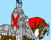 Desenho Cavaleiro a cavalo pintado por thles