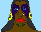 Desenho Homem maia pintado por fabio vitor