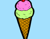 Desenho Cone de gelado pintado por DEBORAH