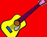 Desenho Guitarra espanhola II pintado por cecilia