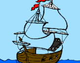 Desenho Barco pintado por erick