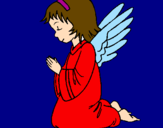 Desenho Anjo a orar pintado por sofia 