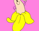 Desenho Banana pintado por bibi