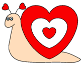 Desenho Caracol coração  pintado por gabi  barbosa   nogueira