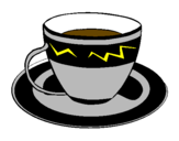 Desenho Taça de café pintado por gabriela castor