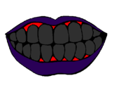 Desenho Boca e dentes pintado por claudio