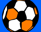 Desenho Bola de futebol pintado por tiago