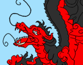 Desenho Dragão japonês pintado por  max_pega_gabriele