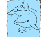 Desenho Golfinho pintado por ariel