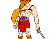 Desenho Gladiador pintado por guilherme