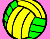 Desenho Bola de voleibol pintado por maria eduarda