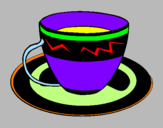 Desenho Taça de café pintado por ines   s