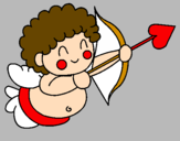 Desenho Cupido  pintado por Cátia