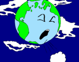 Desenho Terra doente pintado por Punky Lavada da Breca