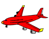 Desenho Avião de passageiros pintado por maigal