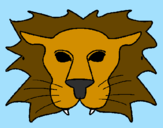 Desenho Leão pintado por catia filipa