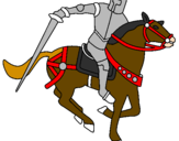 Desenho Cavaleiro a cavalo IV pintado por lucas