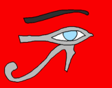 Desenho Olho de hórus pintado por fabiana santos