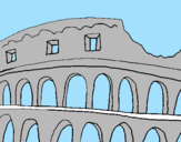 Desenho Coliseu pintado por leticia3d