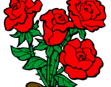 Desenho Ramo de rosas pintado por tina