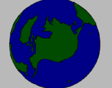 Desenho Planeta terra pintado por samira