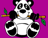 Desenho Urso panda pintado por sofia s