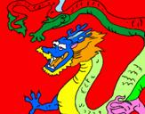 Desenho Dragão chinês pintado por giovani