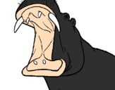 Desenho Hipopótamo com a boca aberta pintado por Anokas