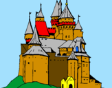 Desenho Castelo medieval pintado por camila