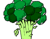 Desenho Brócolos pintado por k
