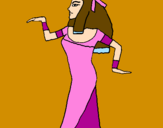 Desenho Bailarina egipcia  pintado por Roselia 