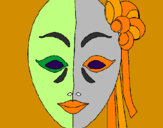 Desenho Máscara italiana pintado por Tchuca