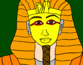 Desenho Tutankamon pintado por andre