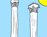 Desenho Coluna pintado por Simão