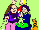 Desenho Família pintado por gui