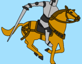 Desenho Cavaleiro a cavalo IV pintado por glads¤