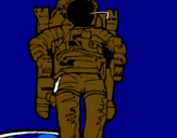 Desenho Astronauta pintado por FELIPE