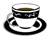 Desenho Taça de café pintado por isabela